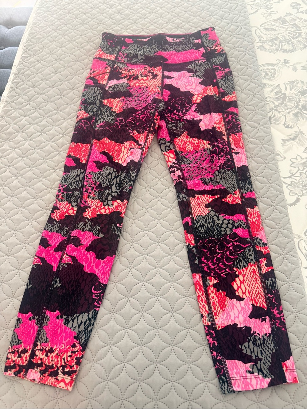 Calvin Klein Black Leggings with Pink Trim